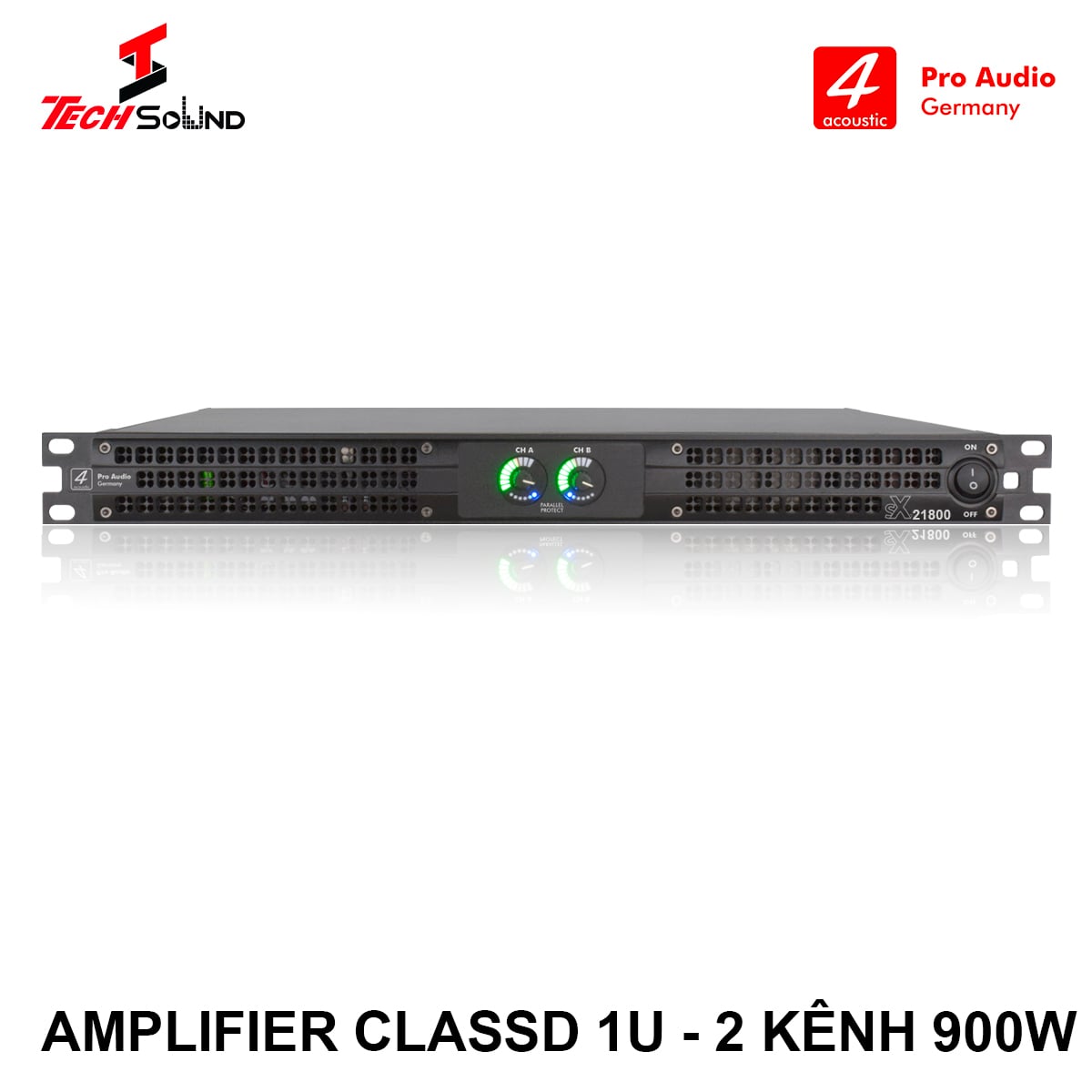 Cục đẩy 1U 4Acoustic SX21800 (2 Kênh)