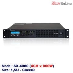 Cục đẩy 4 kênh ClassD Techsound SX4080 (New 2025)
