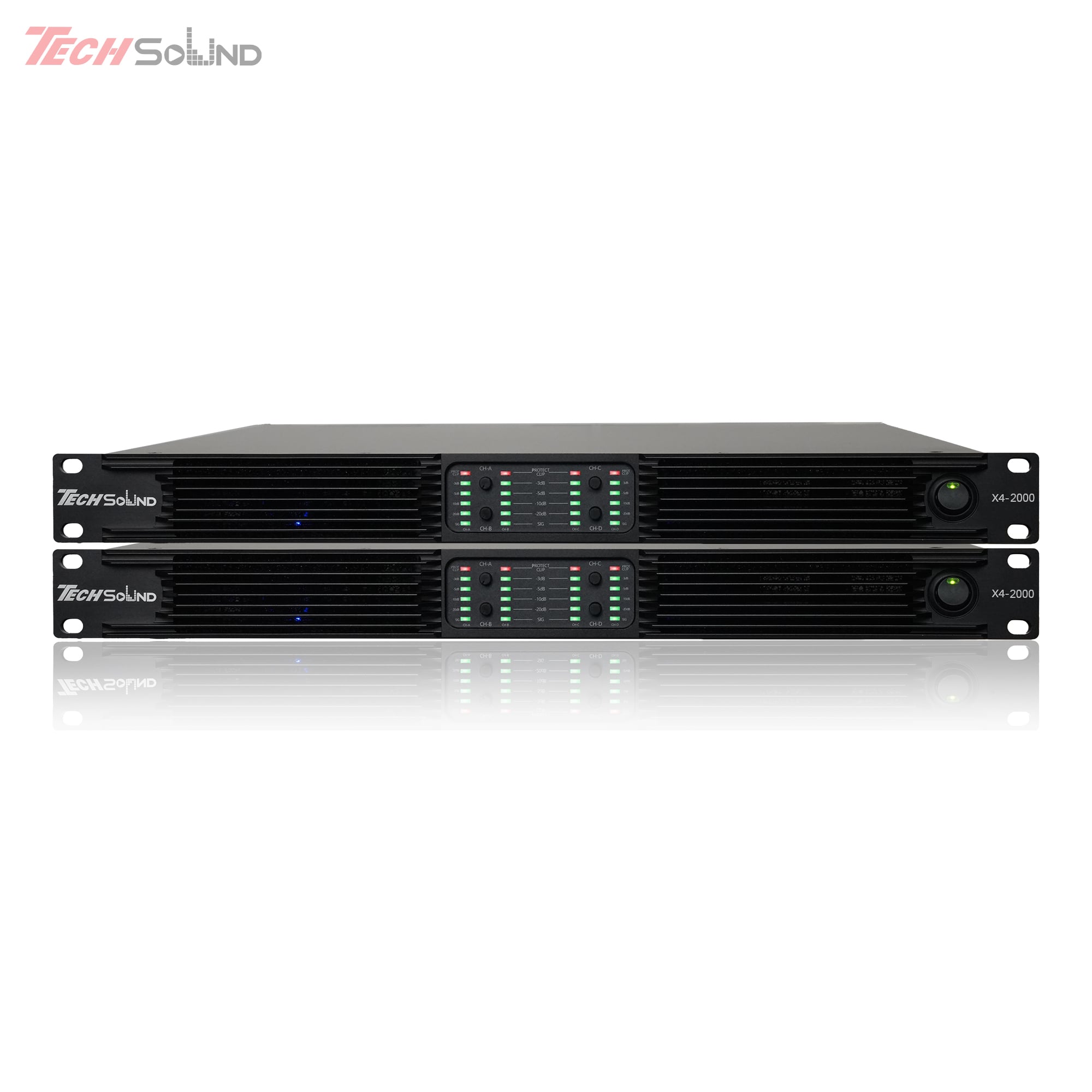 Cục đẩy 4 kênh 1U ClassD Techsound X4-2000