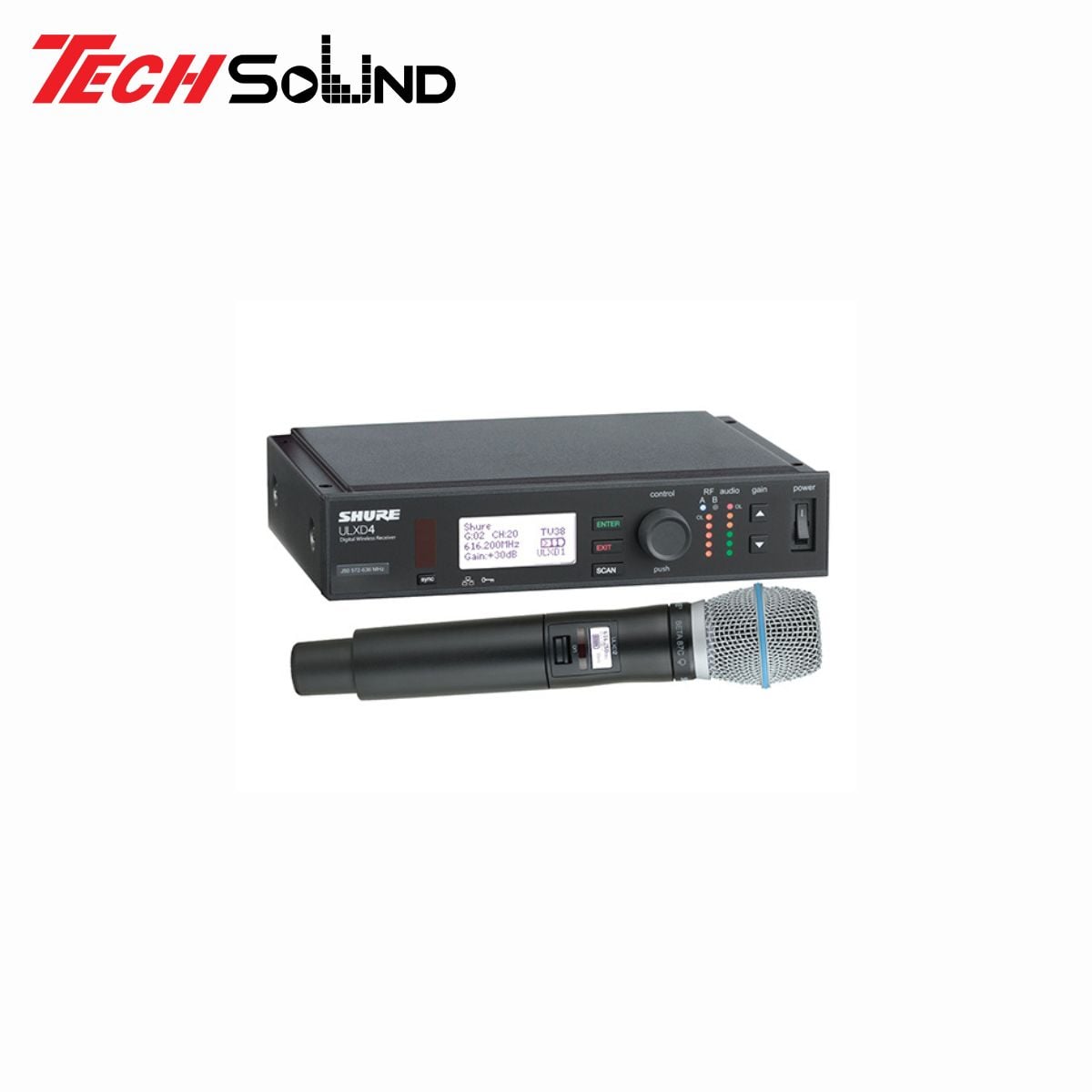 Bộ thu Digital và bộ phát đôi micro không dây cầm tay Shure ULXD24/B87C