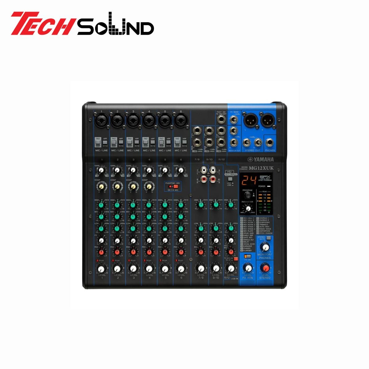 Mixer Yamaha 12 Kênh Analog MG 12XUK
