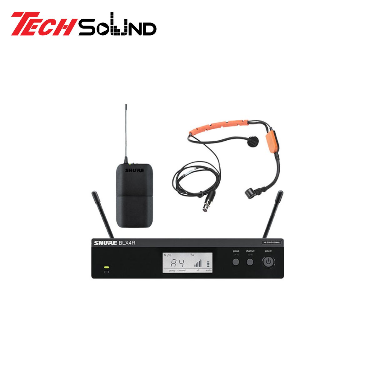 Bộ thu phát và micro cài đầu Shure BLX14RA/SM31