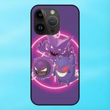  Ốp lưng điện thoại iPhone 14 Pro Max viền đen Gengar Pokemon 