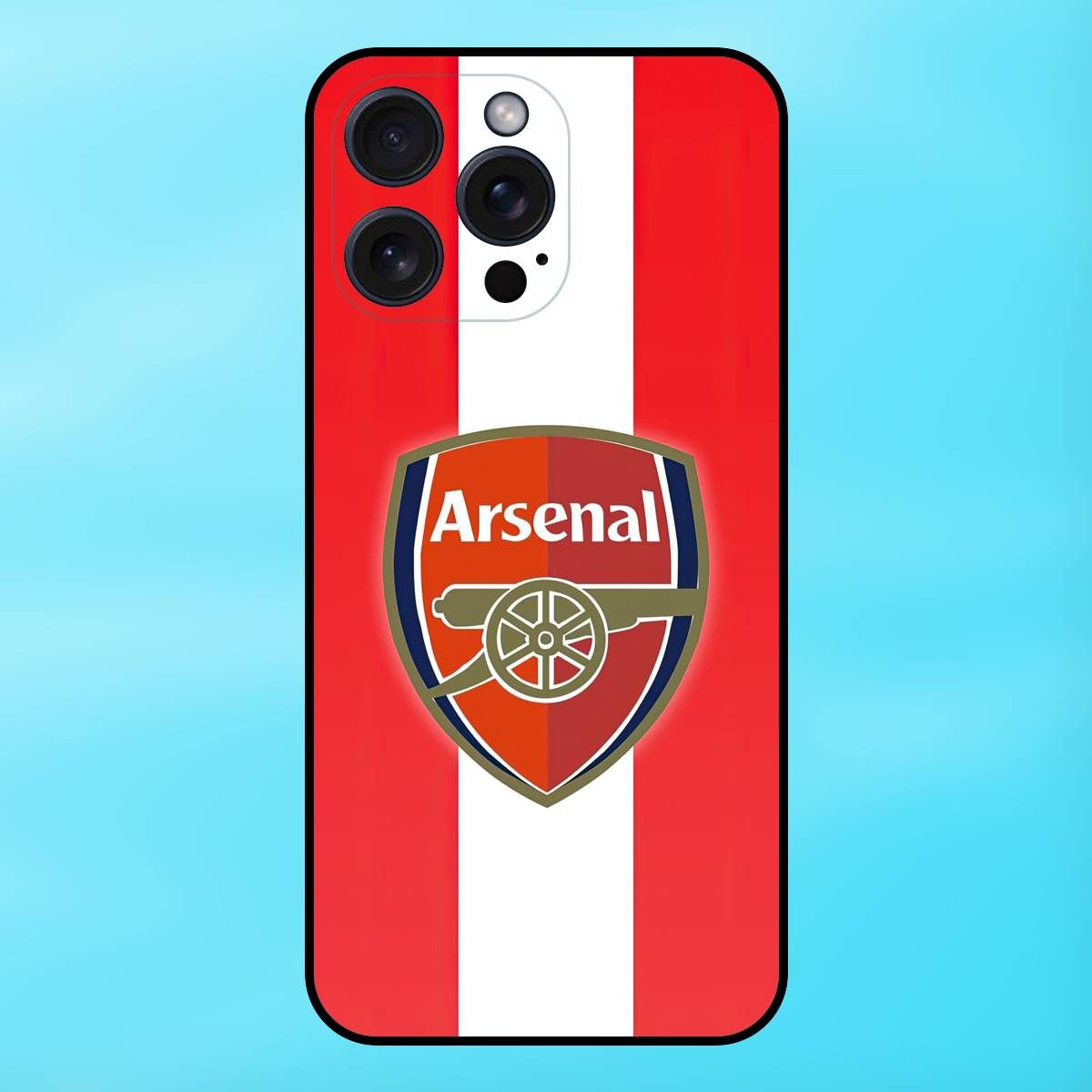  Ốp lưng điện thoại iPhone 15 Pro Max viền đen CLB Bóng Đá Arsenal 