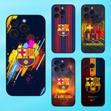  Ốp lưng điện thoại iPhone 15 Pro viền đen CLB Bóng Đá Barca Barcelona 