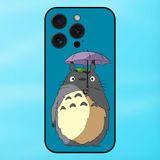  Ốp lưng điện thoại iPhone 15 Pro viền đen Totoro dễ thương 