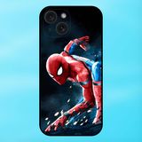  Ốp lưng điện thoại iPhone 15 viền đen Spider Man Người Nhện Marvel Avengers 