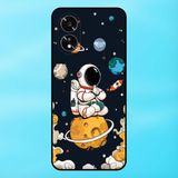  Ốp lưng điện thoại Oppo A38 viền đen Phi Hành Gia Astronaut 