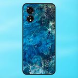  Ốp lưng điện thoại Oppo A38 viền đen hoạ tiết Vân Đá Marble 