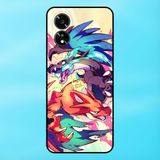  Ốp lưng điện thoại Oppo A38 viền đen Lizardon Charizard Charmander Pokemon 