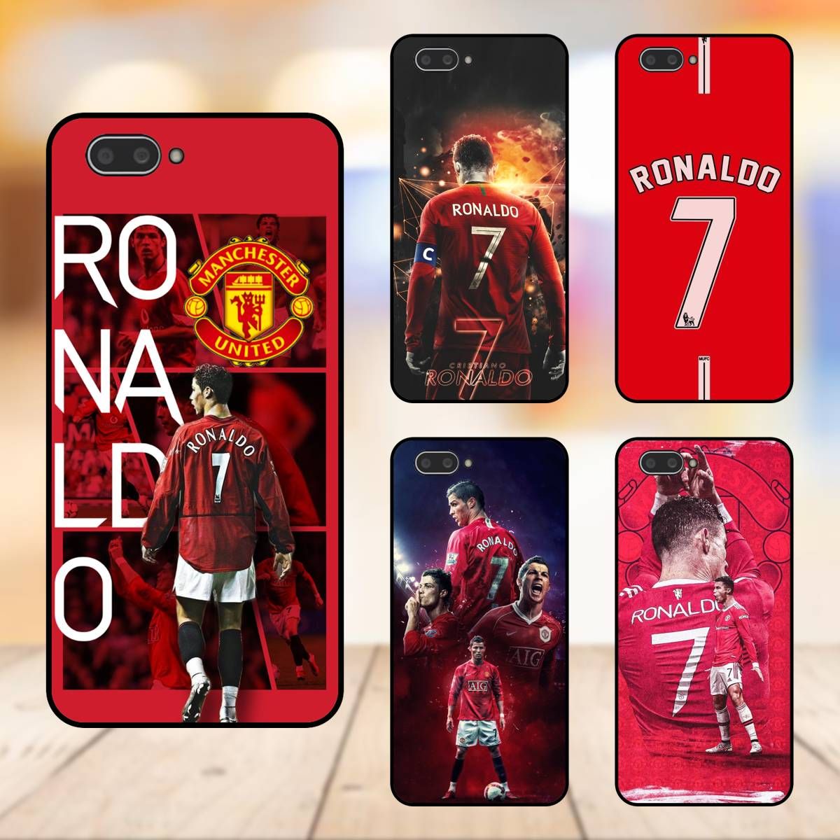  Ốp lưng điện thoại Oppo A3S viền đen Cristiano Ronaldo CR7 