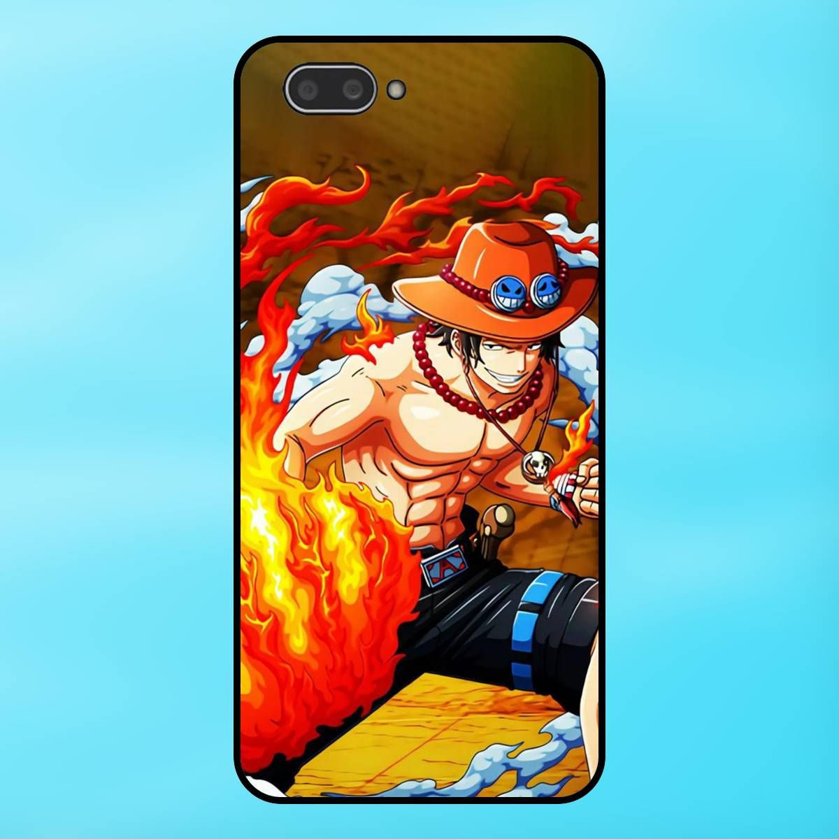  Ốp lưng điện thoại Oppo A3S viền đen Ace One Piece Đảo Hải Tặc 