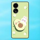  Ốp lưng điện thoại Oppo A58 viền đen Trái Bơ Cute Avocado 