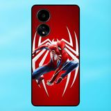  Ốp lưng điện thoại Oppo A58 viền đen Spider Man Người Nhện Marvel Avengers 
