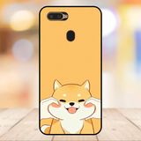  Ốp lưng điện thoại Oppo A5S, A7 viền đen Chó Corgi dễ thương 