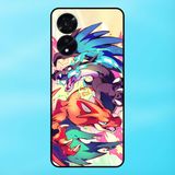  Ốp lưng điện thoại Oppo A78 viền đen Lizardon Charizard Charmander Pokemon 