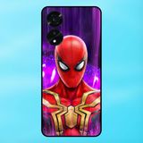  Ốp lưng điện thoại Oppo A78 viền đen Spider Man Người Nhện Marvel Avengers 