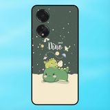  Ốp lưng điện thoại Oppo A98 5G viền đen Khủng Long Cute Dễ Thương Dinosaur 