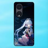  Ốp lưng điện thoại Oppo Reno 8T 5G viền đen Ayaka Genshin Impact 