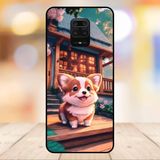  Ốp lưng điện thoại Redmi Note 9s, Note 9 Pro viền đen Chó Corgi dễ thương 