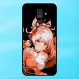  Ốp lưng điện thoại Samsung J8 viền đen Yoimiya Genshin Impact 