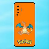  Ốp lưng điện thoại Vivo X50 viền đen Lizardon Charizard Charmander Pokemon 