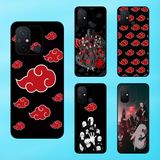  Ốp lưng điện thoại Xiaomi Redmi 12C viền đen Akatsuki Naruto 