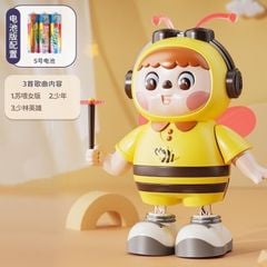 Đồ chơi thỏ robot, ong dacer nhảy múa có đèn nhạc di chuyển vui nhộn, an toàn cho bé