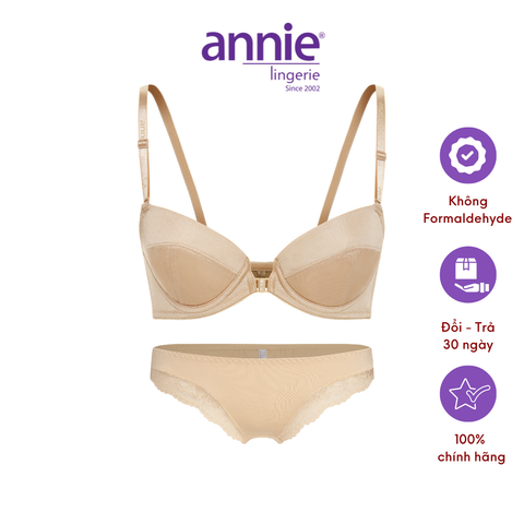 Set Nội Y Nữ Annie 3012 Đồng Bộ Chất Liệu Thun Cotton Lụa Co Giãn Bốn Chiều, Mang Đến Cảm Giác Thoáng Mát, Dễ Chịu