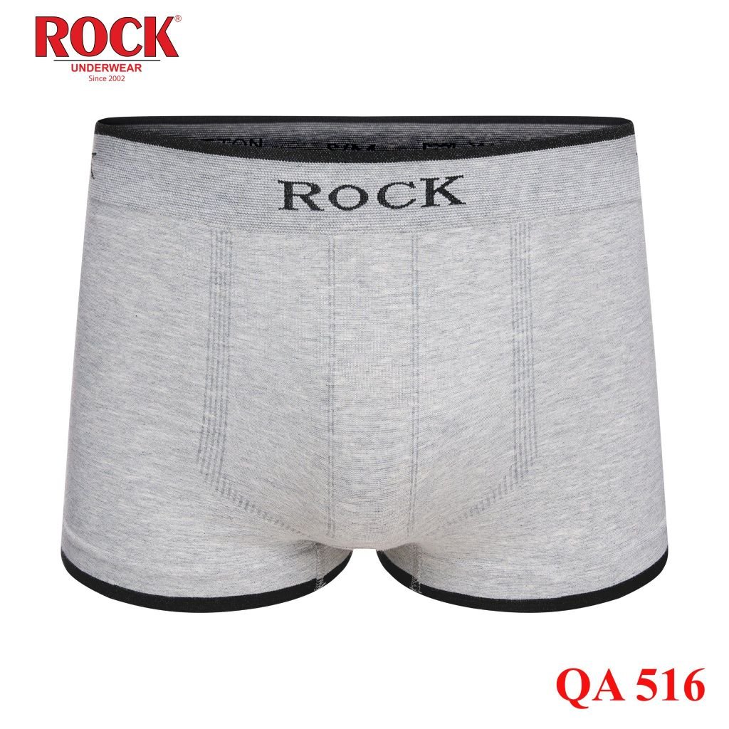 Combo 3 quần lót nam cao cấp Boxer Seamless ROCK 516 không đường may cotton thấm hút, thoáng mát