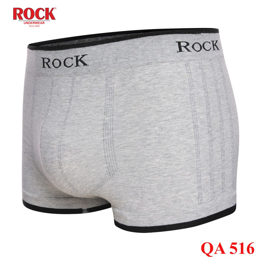Combo 3 quần lót nam cao cấp Boxer Seamless ROCK 516 không đường may cotton thấm hút, thoáng mát