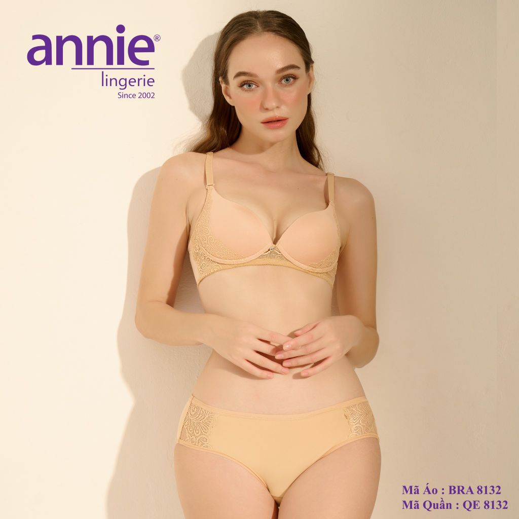 Set Nội Y Nữ Annie 8132 Đồng Bộ Chất Liệu Vô Cùng Mịn Màng, Mềm Mại Mang Đến Cảm Giác Nhẹ Nhàng Dễ Chịu