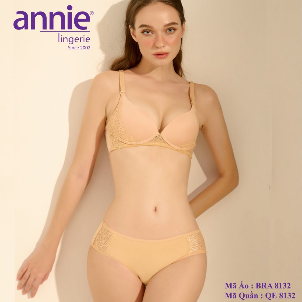 Set Nội Y Nữ Annie 8132 Đồng Bộ Chất Liệu Vô Cùng Mịn Màng, Mềm Mại Mang Đến Cảm Giác Nhẹ Nhàng Dễ Chịu