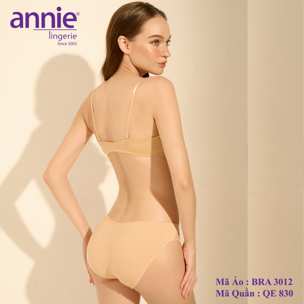 Set Nội Y Nữ Annie 3012 Đồng Bộ Chất Liệu Thun Cotton Lụa Co Giãn Bốn Chiều, Mang Đến Cảm Giác Thoáng Mát, Dễ Chịu