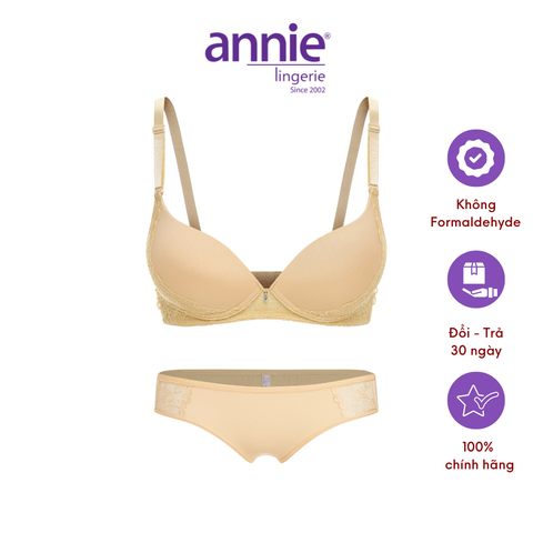 Set Nội Y Nữ Annie 8132 Đồng Bộ Chất Liệu Vô Cùng Mịn Màng, Mềm Mại Mang Đến Cảm Giác Nhẹ Nhàng Dễ Chịu