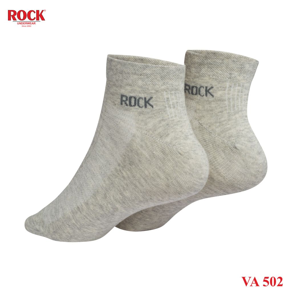 Set 3 Đôi tất nam cao cấp cổ thấp ROCK VA 502, ngăn mùi, thấm hút, kháng khuẩn
