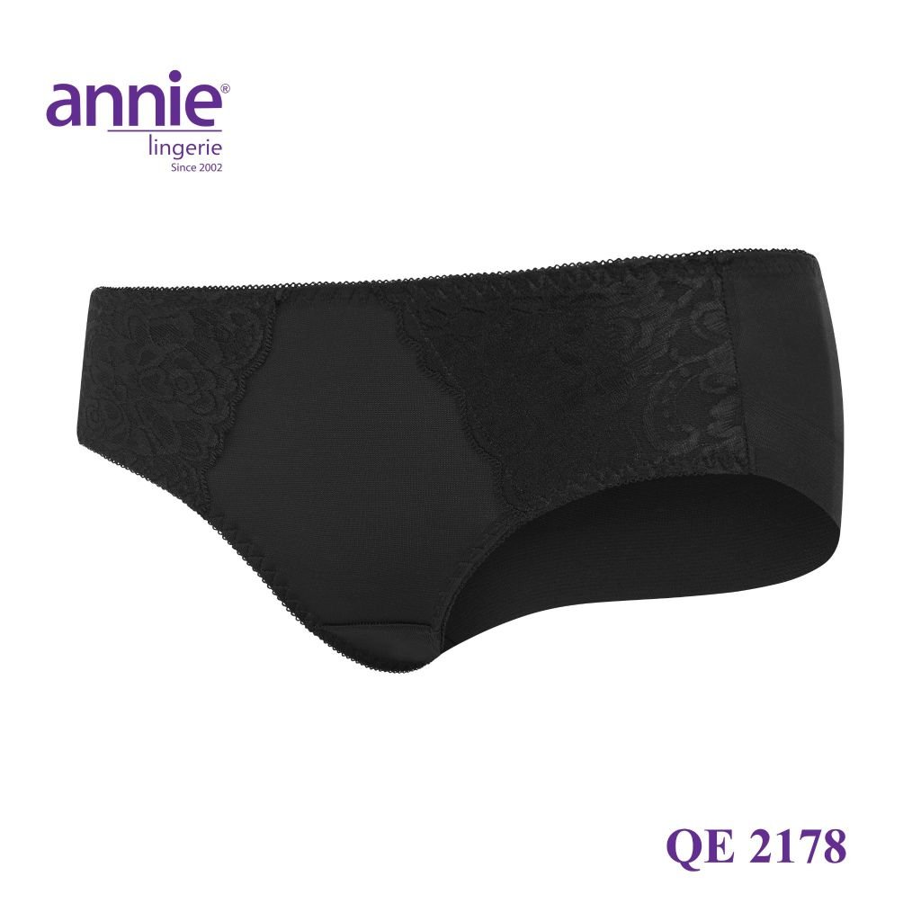 Combo 5 quần lót nữ phối ren annie QE 2178 không vết hằn, co giãn 4 chiều, lưng thấp mặc thoải mái