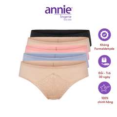Combo 5 quần lót nữ phối ren annie QE 2177 không vết hằn,co giãn 4 chiều,lưng thấp thoải mái cả ngày