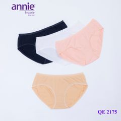Quần lót nữ trơn vải cotton chiều annie QE2175 form basic bản lưng nhỏ, thoáng mát mặc cả ngày