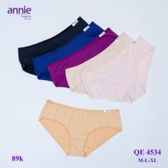 Combo 5 quần lót nữ trơn thun lạnh, lưng thấp cao cấp annie 4534 ôm sát cơ thể, không cấn, mềm mịn