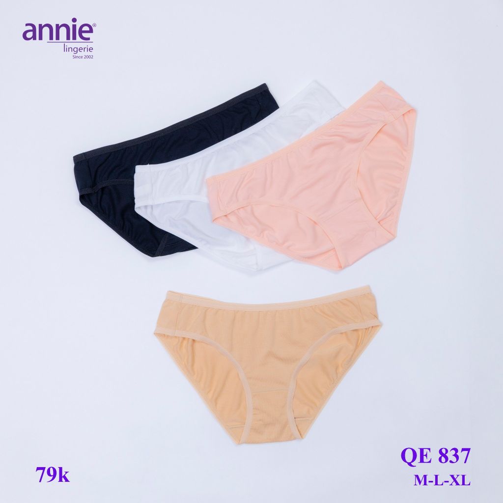 Combo 5 quần lót nữ trơn vải cotton annie QE837 form basic trẻ trung năng động, thoáng mát