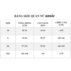 Combo 5 quần lót nữ không viền lưng vừa annie QE 4576 co giãn 4 chiều, thoải mái cả ngày