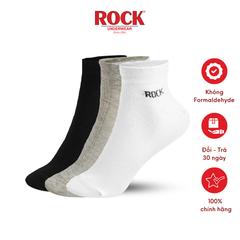 Set 3 Đôi tất nam cao cấp cổ thấp ROCK VA 502, ngăn mùi, thấm hút, kháng khuẩn