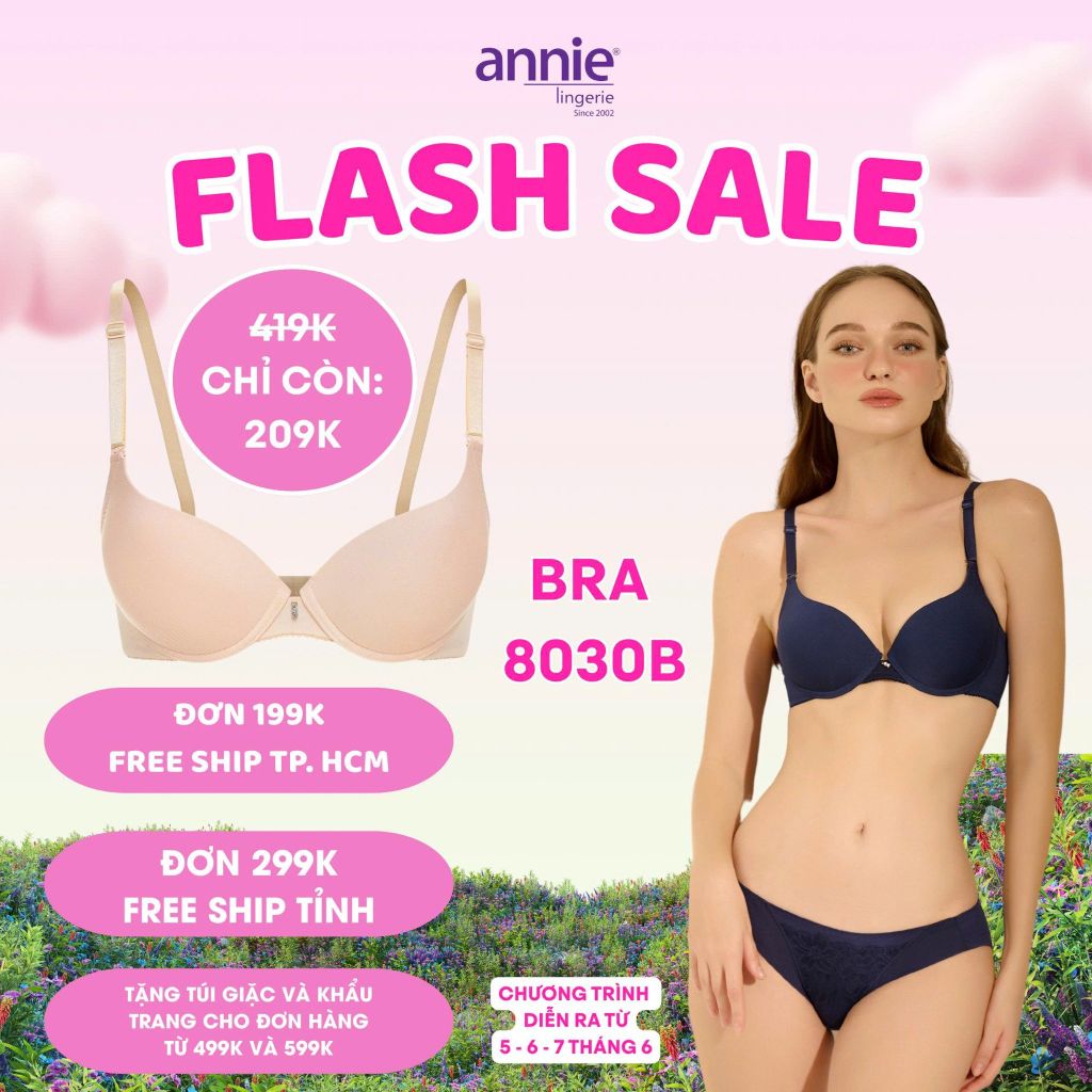 Áo ngực cup B trơn tạo dáng ngực annie BRA8030B
