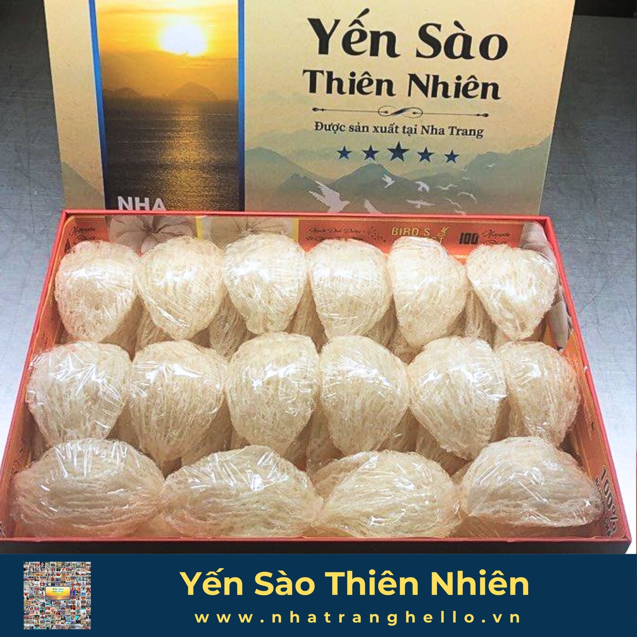  Bạch Yến - Tổ Yến Sào Nguyên Chất - Hộp 500g - Sản xuất tại Nha Trang 