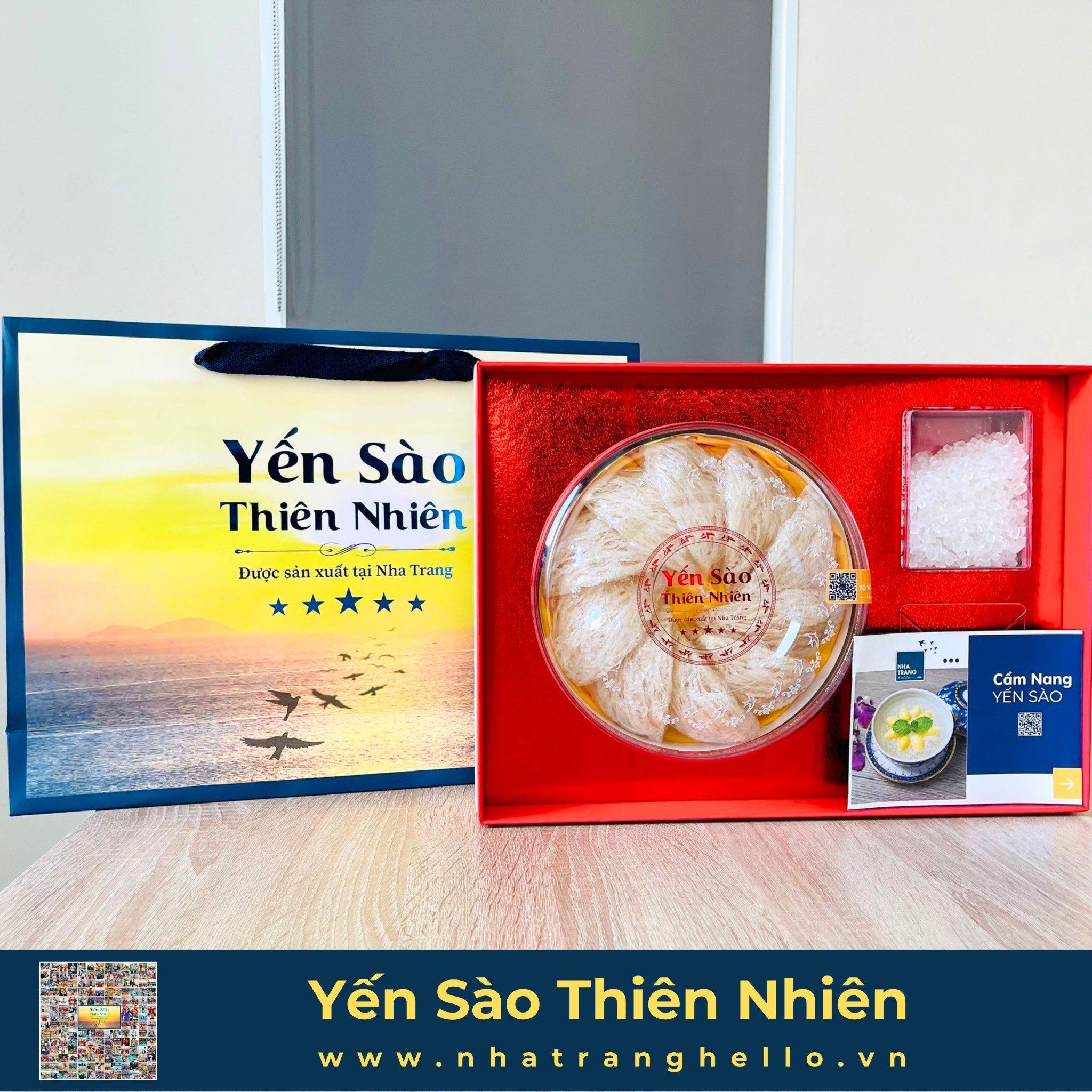  Bạch Yến - Tổ Yến Sào Nguyên Chất - Hộp 100g - Sản xuất tại Nha Trang 