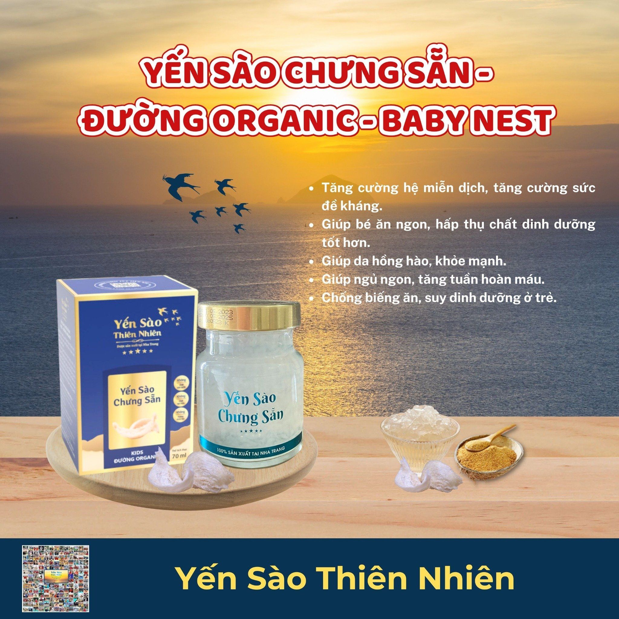  Yến Sào Chưng Sẵn - Trẻ em Đường Organic - Baby Nest' 