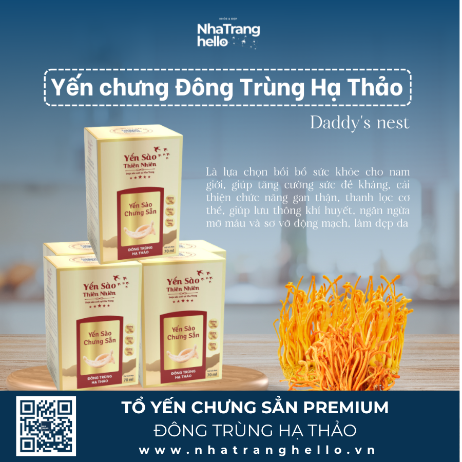 TỔ YẾN CHƯNG SẴN PREMIUM - Đông Trùng Hạ Thảo 