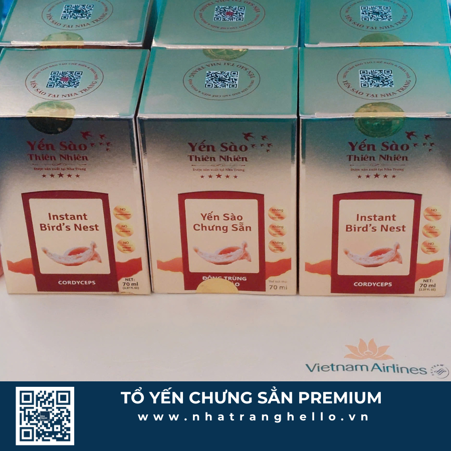  TỔ YẾN CHƯNG SẴN PREMIUM - Đông Trùng Hạ Thảo 