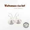  Conical hat Earrings 15 mm | Bông tai bạc nón lá | Silver Jewelry | Vietnamese Jewelry 